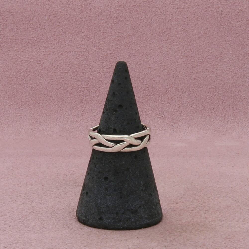 james avery sterling silver tresse wedding band ring size 5.75